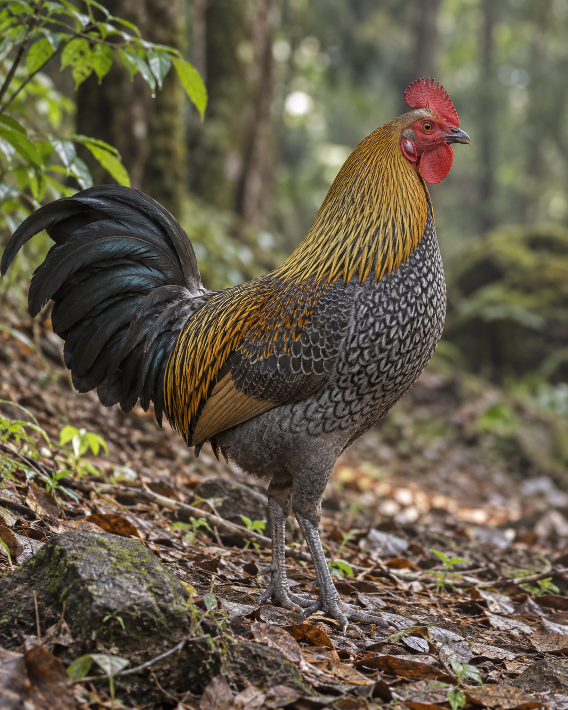 Grey Junglefowl at Blackberry Hills