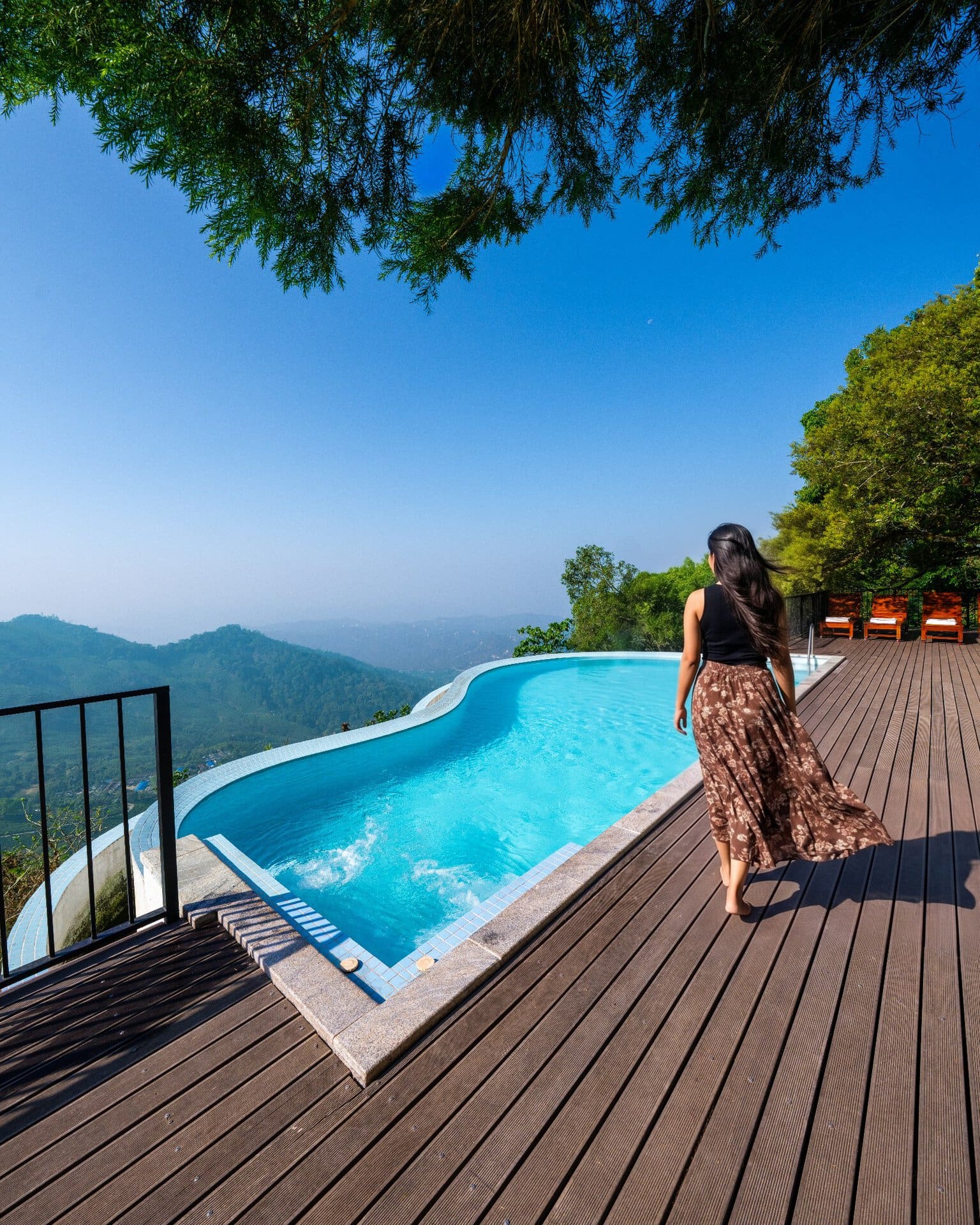 Guest enjoying a quiet outdoor experience at Blackberry Hills Munnar