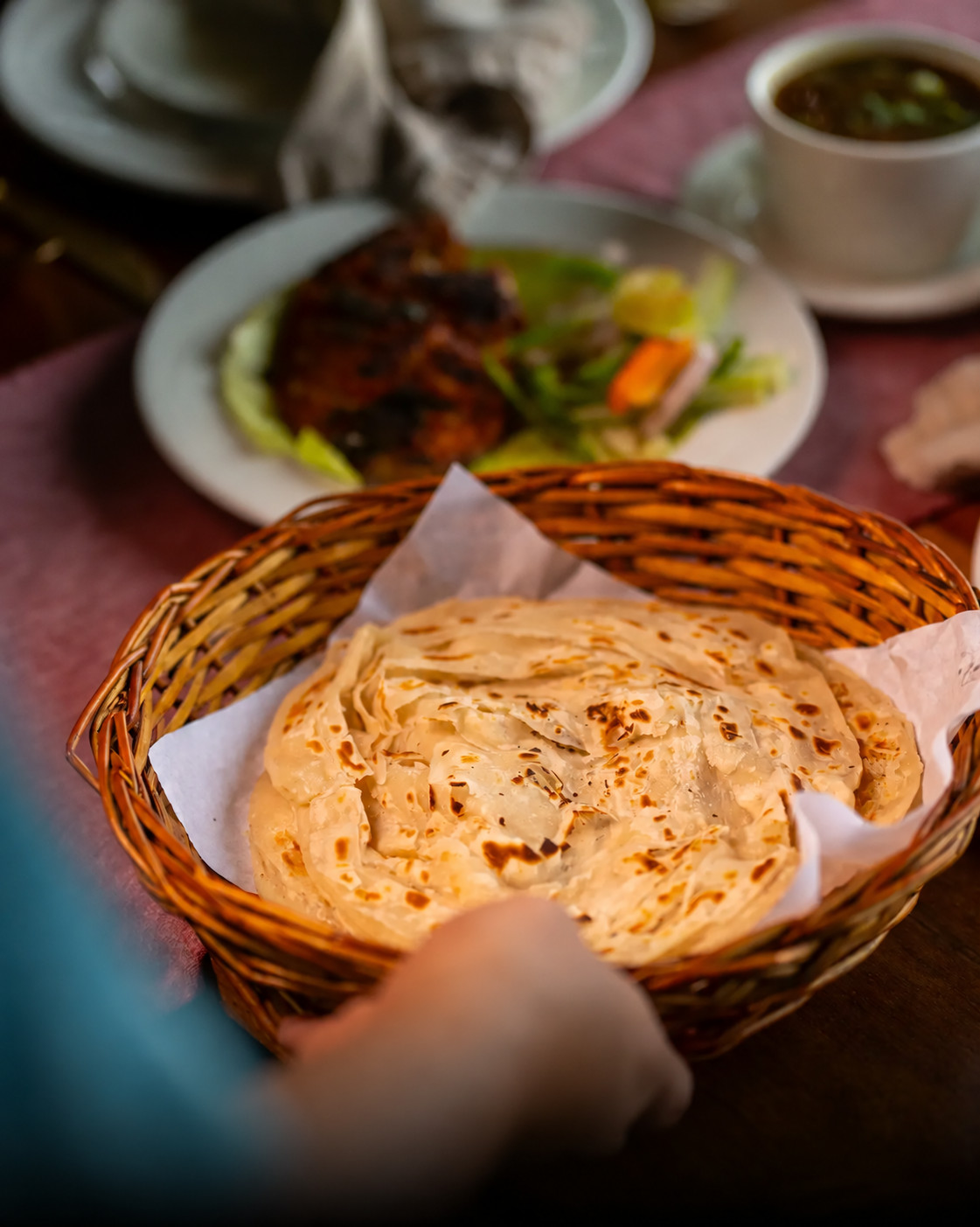 Kerala porotta served at Hornbill Restaurant