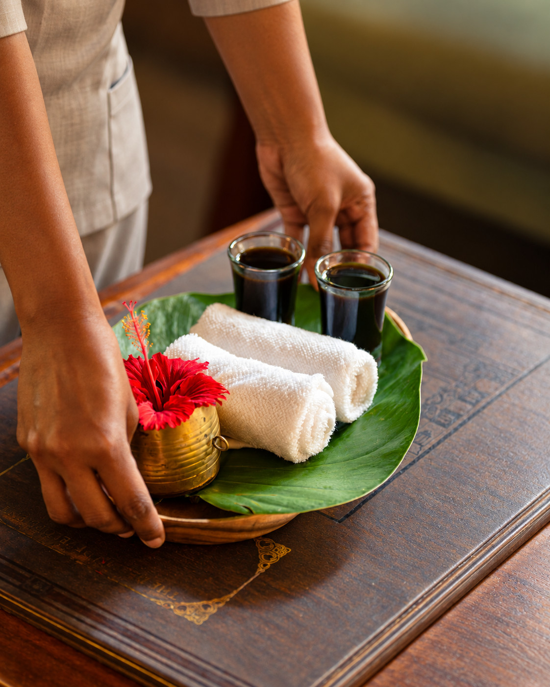 Welcome wellness drink at Sisal Spa Blackberry Hills Munnar
