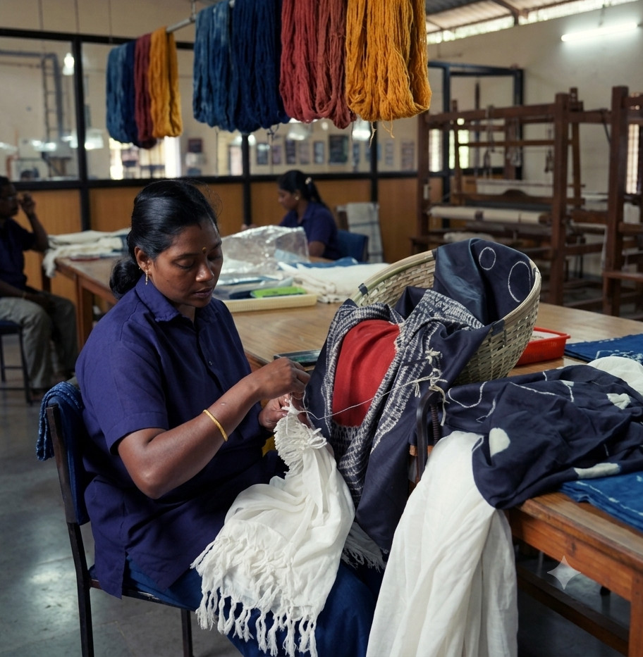 Craft and livelihood work at Srishti in Munnar