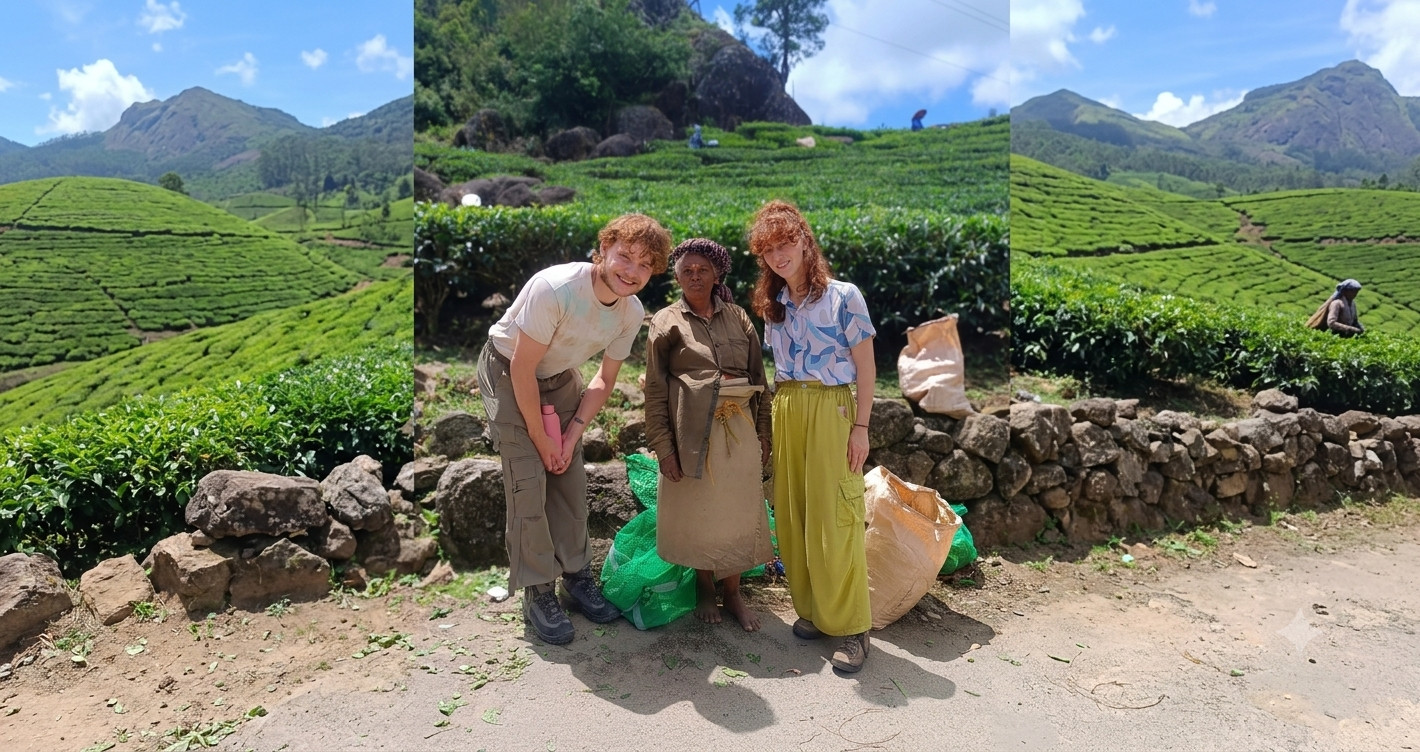 Tea country walk and local community engagement in Munnar